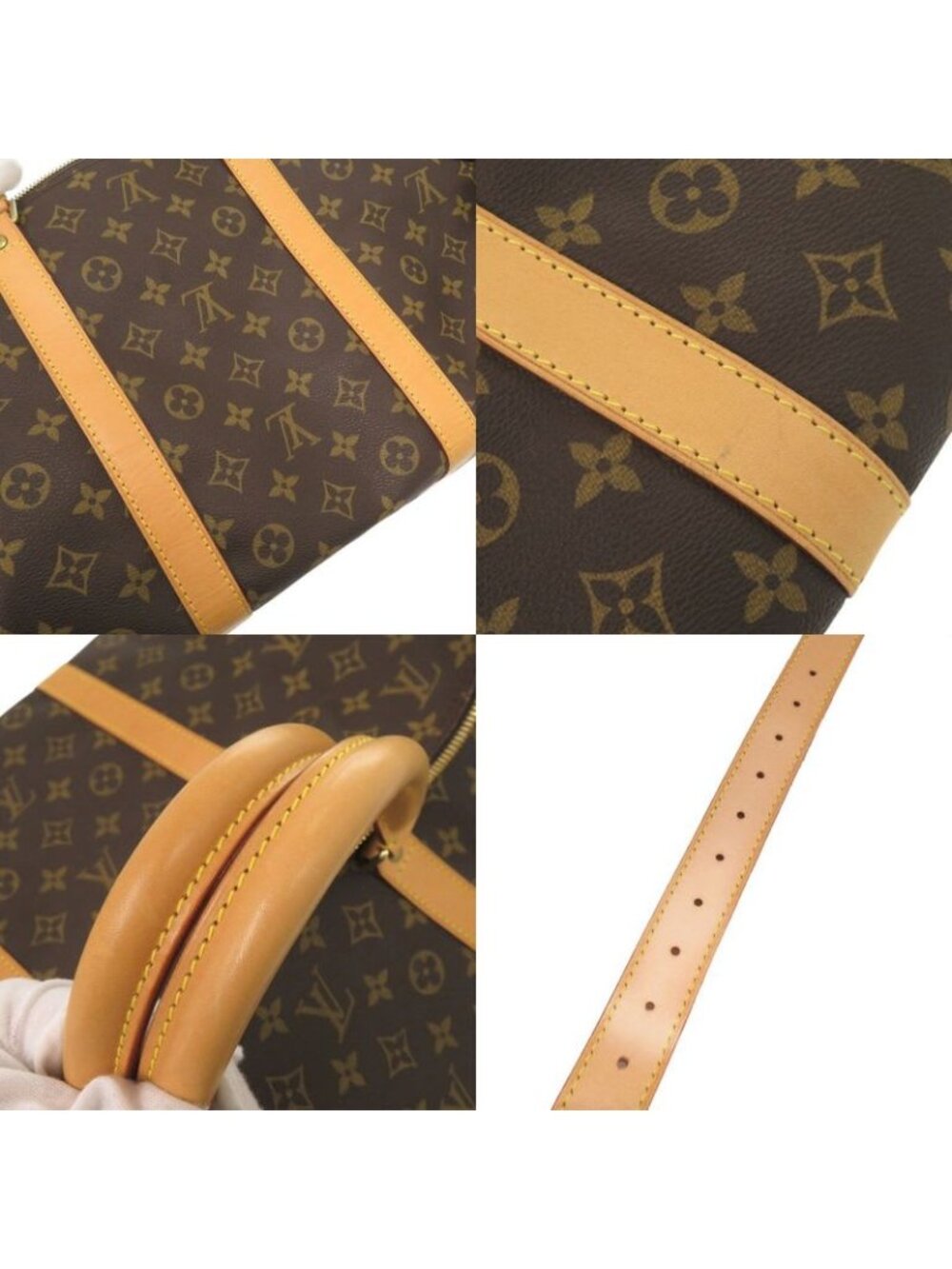 Louis Vuitton Keepall Bandouliere 60 Monogram Brown Boston Bag 0950 - Picture 9 of 10